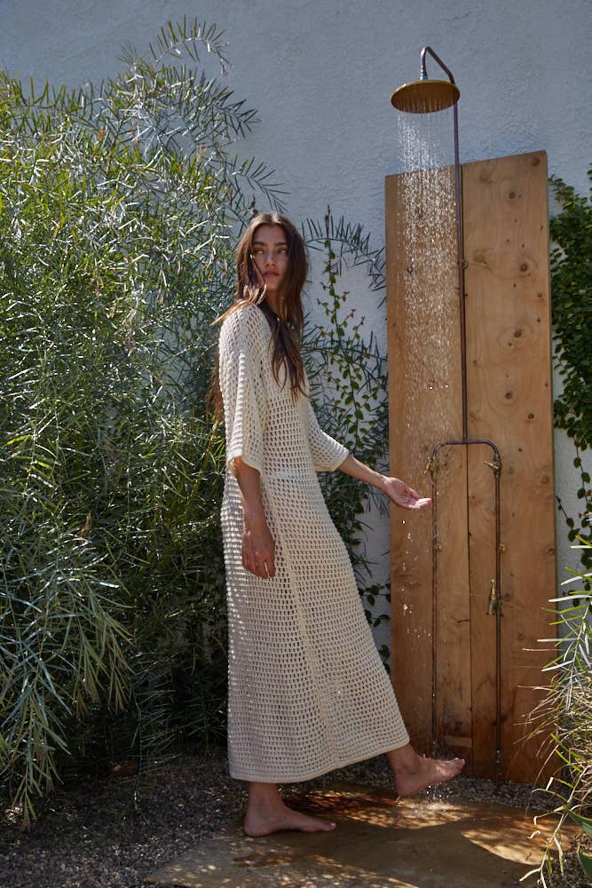 By Together Knit Sweater See Through Beach Dress Maxi