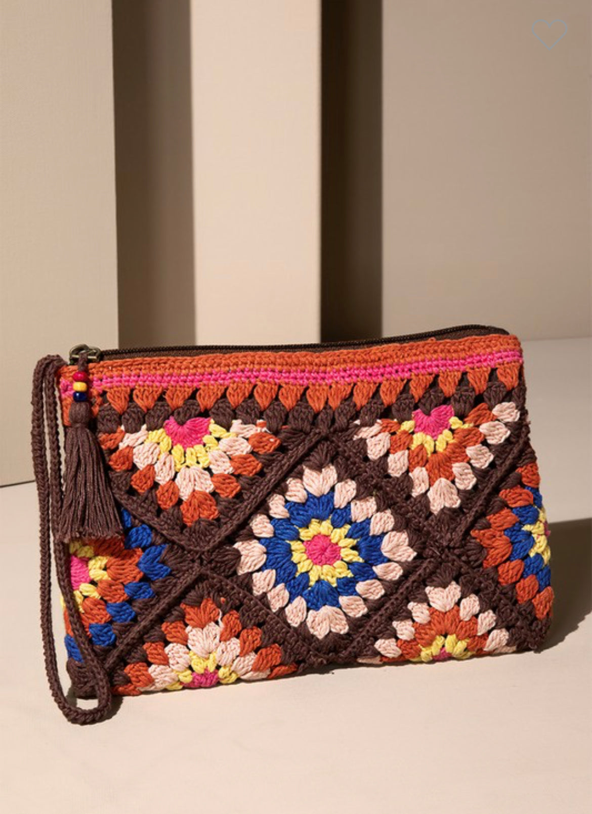 Ruggine Handmade Crochet Tile Wristlet Clutch – Yogi’s Closet