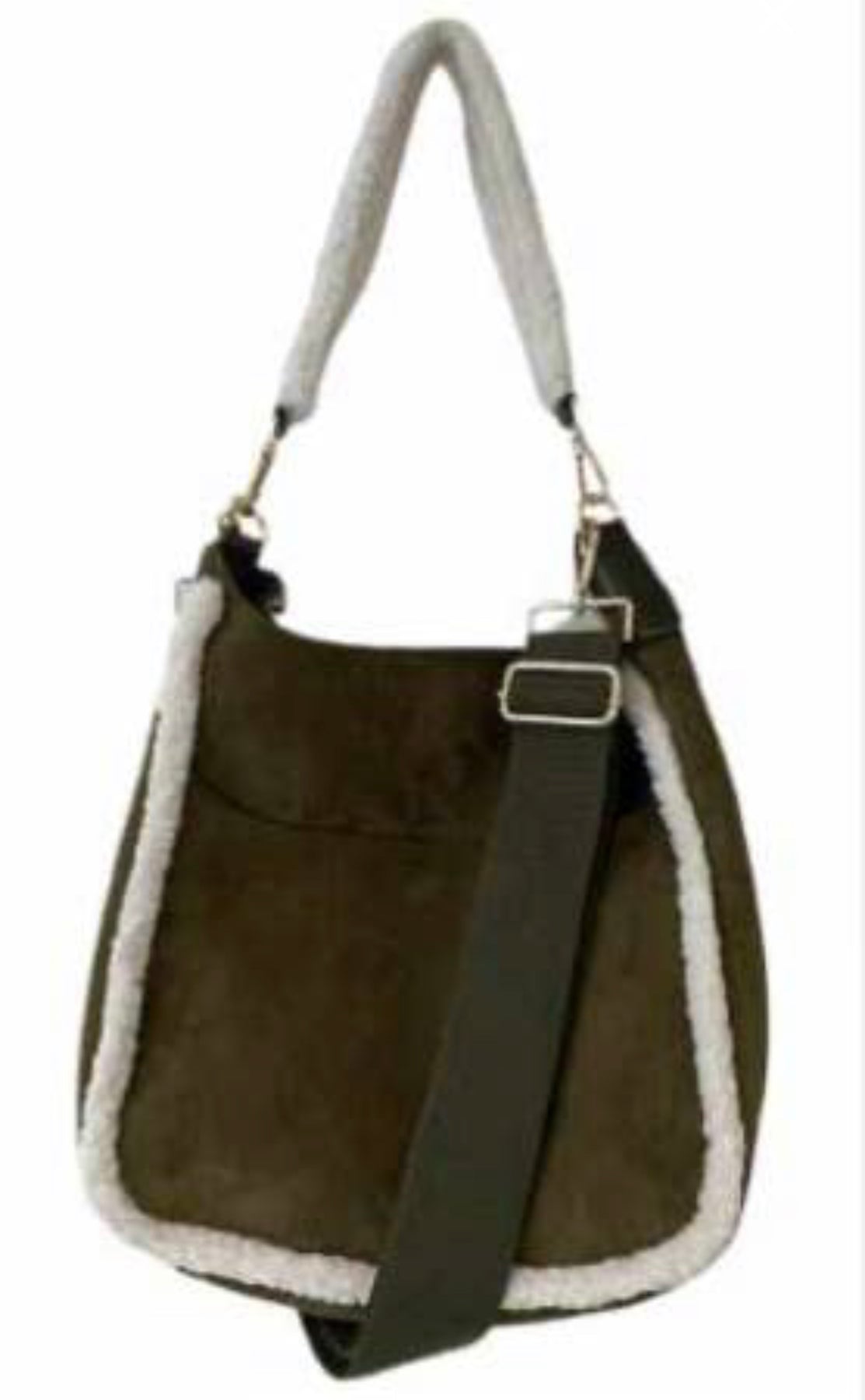 AHDORNED Large Faux Leather Crossbody with Extra Strap
